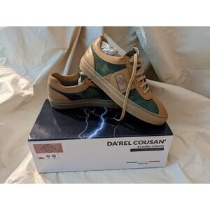 Darel Cousan‎ Limited Edition ON1478 Mens Shoe Italy Green Brown Leather Box NEW